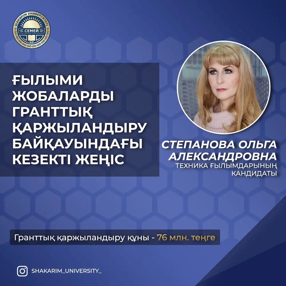 ОЧЕРЕДНАЯ ПОБЕДА В КОНКУРСЕ ГРАНТОВОГО ФИНАНСИРОВАНИЯ НАУЧНЫХ ПРОЕКТОВ